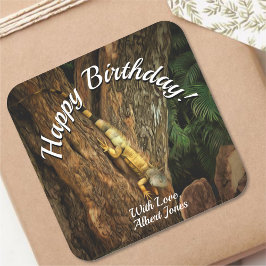 Bucerias Birthday Iguana 1069 Vierkante Sticker