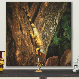 Bucerias Iguana 1069 Art Canvas Afdruk