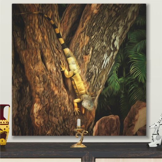 Bucerias Iguana 1069 Art Canvas Afdruk