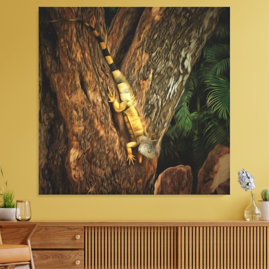 Bucerias Iguana 1069 Art Canvas Afdruk (Insitu (Woonkamer))