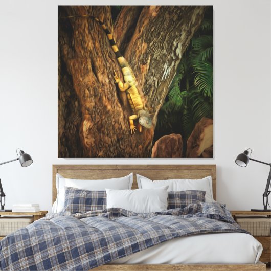 Bucerias Iguana 1069 Art Canvas Afdruk (Insitu (Slaapkamer))