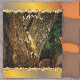 Bucerias Iguana 1069 Fleece Deken