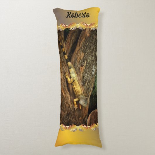 Bucerias Iguana 1069 Lichaamskussen (Voorkant Verticaal)