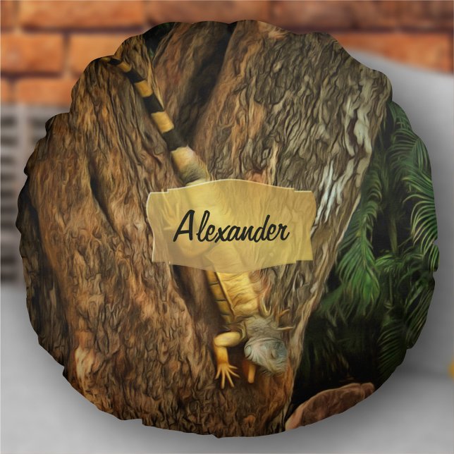 Bucerias Iguana 1069 Rond Kussen (Creator heeft geüpload)