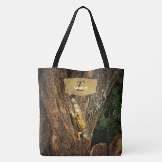 Bucerias Iguana 1069 Tote Bag (Achterkant)