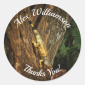 Bucerias Iguana Dank je wel 1069 Ronde Sticker (Voorkant)