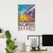 Bucerías Strand Print Moderne Kustkunst - Palm (Thuiskantoor)