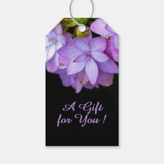 Buch of Many Petaled Purple Flowers een cadeau voo Cadeaulabel (Voorkant)