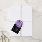 Buch of Many Petaled Purple Flowers een cadeau voo Cadeaulabel (Met Touw)