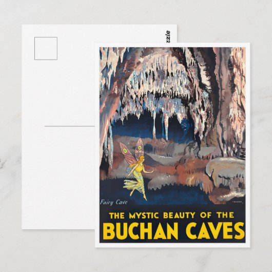 Buchan Caves Australia vintage Briefkaart (Voorkant / Achterkant)