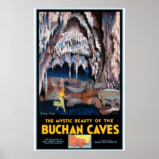 Buchan Caves Australia Vintage Poster (Voorkant)