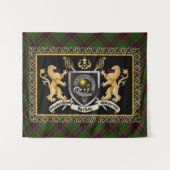 Buchan Clan Badge & Motto w/Lions Wandkleed (Voorkant (horizontaal))