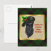 Buchan Clan Badge & Tartan Kerstmis Briefkaart (Voorkant / Achterkant)