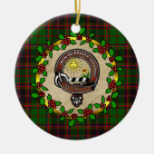 Buchan Clan Badge & Tartan Persoonlijke mas Keramisch Ornament (Voorkant)