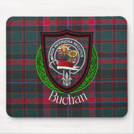Buchan Schotse Clan Tartan en Wapen Muismat
