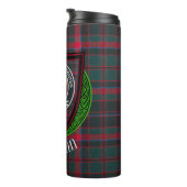 Buchan Schotse Clan Tartan & Wapen Thermosbeker (Geroteerd rechts)