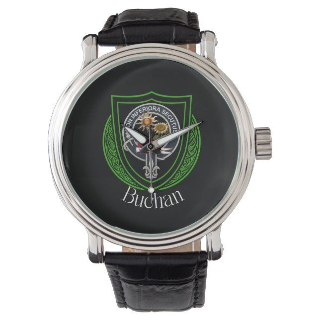 Buchan Scottish Clan Crest Horloge (Voorkant)