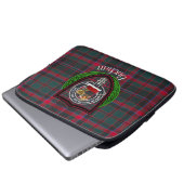 Buchan Scottish Clan Tartan and Crest  Laptop Sleeve (Voorkant onderkant)