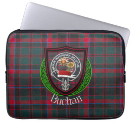 Buchan Scottish Clan Tartan and Crest  Laptop Sleeve