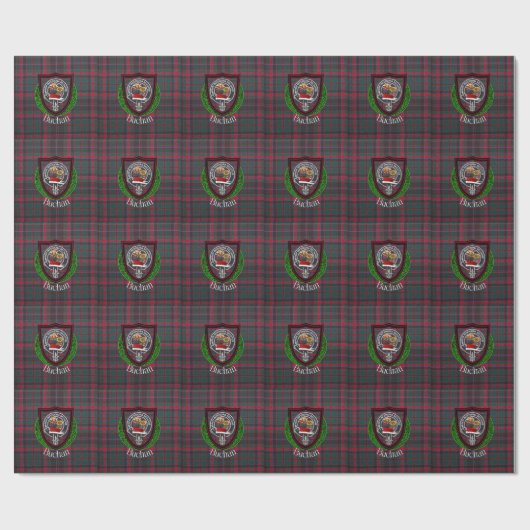 Buchan Scottish Clan Tartan & Crest Cadeaupapier (Vlak)