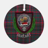 Buchan Scottish Clan Tartan & Crest Glas Ornament (Achterkant)