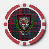 Buchan Scottish Clan Tartan & Crest Poker Chips (Voorkant)