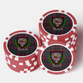 Buchan Scottish Clan Tartan & Crest Poker Chips (Opstapeling)