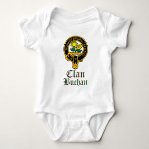 Buchan Scottish Crest Tartan Clan Name Clothes Romper