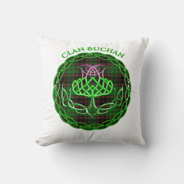 Buchan Scottish Tartan Celtic Thistle Kussen (Voorkant)