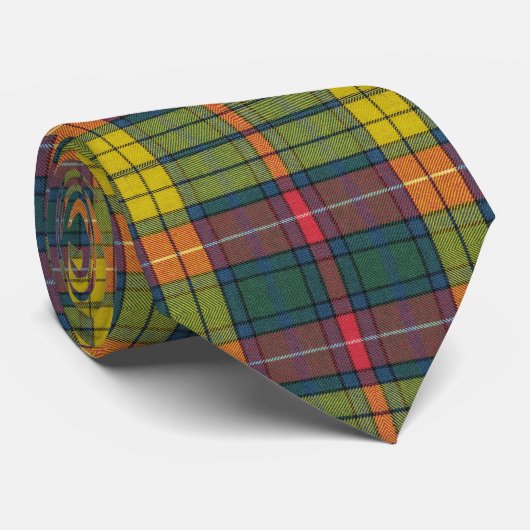 Buchanan Ancient Tartan Patroon Stropdas (Opgerold)