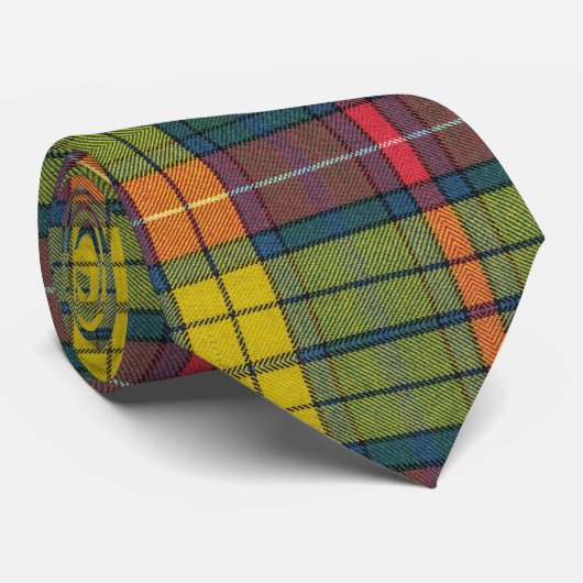 Buchanan Ancient Tartan Patroon Stropdas (Opgerold)
