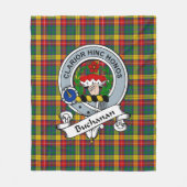 Buchanan Badge Tartan Pset Fleece Deken (Voorkant)