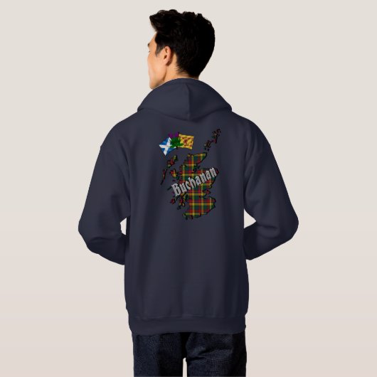 Buchanan Clan Badge Adult Hoodie (Achterkant volledig)