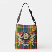 Buchanan Clan Badge & Tartan Crossbody Bag Crossbody Tas (Achterkant)