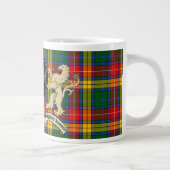 Buchanan Clan Badge & Tartan Giant Coffee Mok (Rechts)