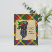 Buchanan Clan Badge & Tartan Kerstmis Briefkaart (Staand voorkant)