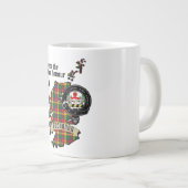 Buchanan Clan Badge & Tartan Map of Scotland Grote Koffiekop (Voorkant rechts)