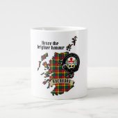 Buchanan Clan Badge & Tartan Map of Scotland Grote Koffiekop (Voorkant)