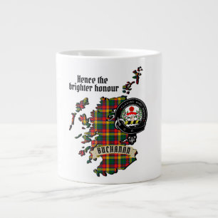 Buchanan Clan Badge & Tartan Map of Scotland  Grote Koffiekop
