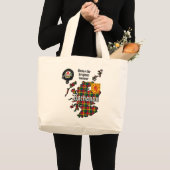Buchanan Clan Badge & Tartan Map of Scotland Grote Tote Bag (Voorkant (product))