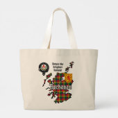 Buchanan Clan Badge & Tartan Map of Scotland Grote Tote Bag (Achterkant)