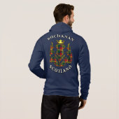 Buchanan Clan Badge & Tartan met Motto Hoodie (Achterkant volledig)