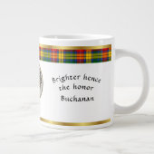 Buchanan Clan Badge Tartan & Motto Grote Koffiekop (Rechts)