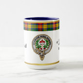 Buchanan Clan Badge Tartan & Motto Mok (Midden)