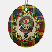 Buchanan Clan Badge & Tartan Persoonlijke mas Keramisch Ornament (Links)