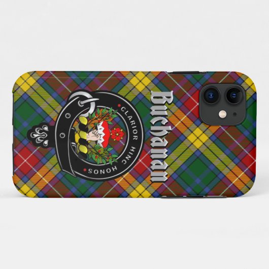 Buchanan Clan Badge & Tartan Phone Case (Achterkant (horizontaal))