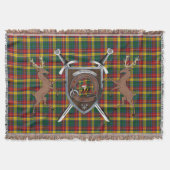 Buchanan Clan Badge & Tartan Throw Blanket Deken (Voorkant)