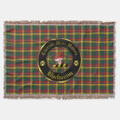 Buchanan Clan Crest & Tartan Gooien Deken (Voorkant)