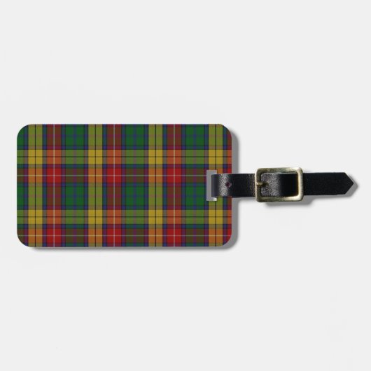 Buchanan Clan Familie Tartan Bagagelabel (Voorkant horizontaal)