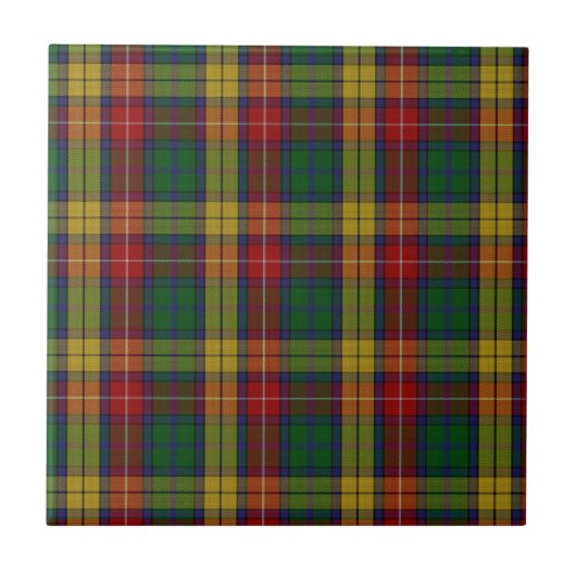 Buchanan Clan Familie Tartan Tegeltje (Voorkant)
